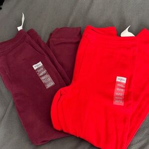 OshKosh B'gosh Kids Red and Burgundy Joggers